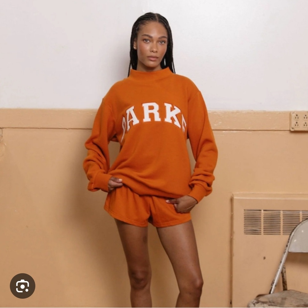 Parke Back to School Varsity Mockneck Amber and White L/XL NWT(in bag)